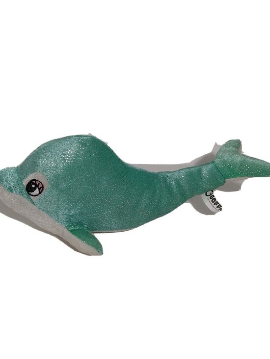 Goffa Whale Plush Stuffed Animal Toy Green Glitter Ages 3 and Up 11 inch - Picture 2 of 7